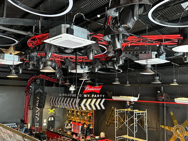 Thi công hệ thống điều hòa không khí và hút khói cho Club Avartar