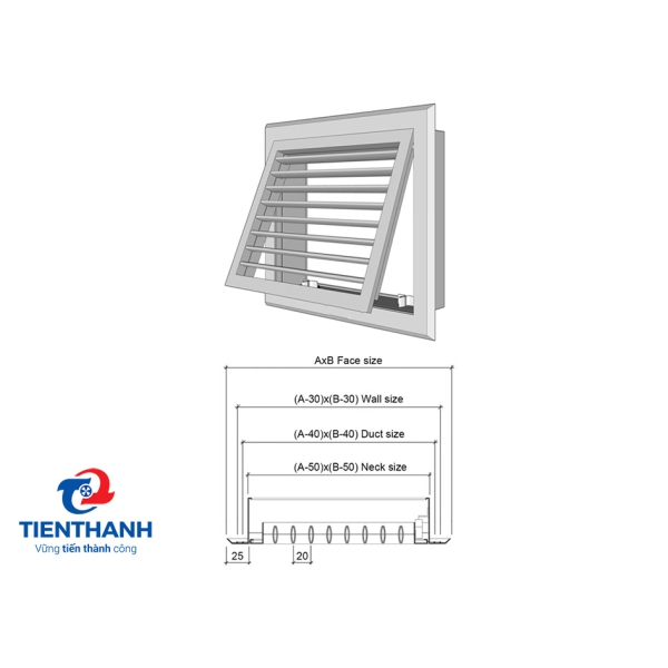 CỬA GIÓ 1 LỚP LÁ